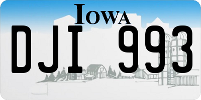 IA license plate DJI993