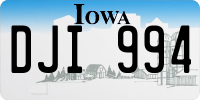IA license plate DJI994
