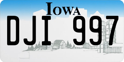IA license plate DJI997
