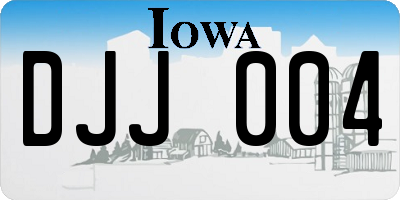 IA license plate DJJ004