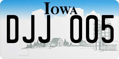 IA license plate DJJ005