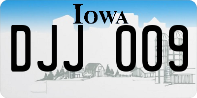 IA license plate DJJ009