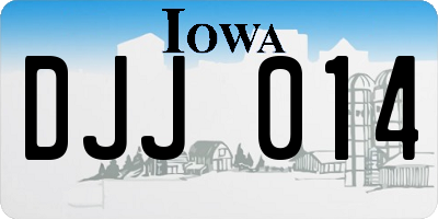 IA license plate DJJ014