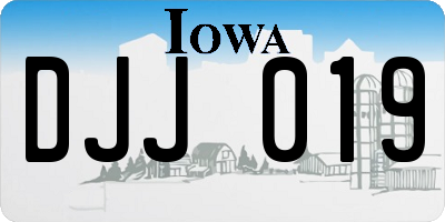 IA license plate DJJ019
