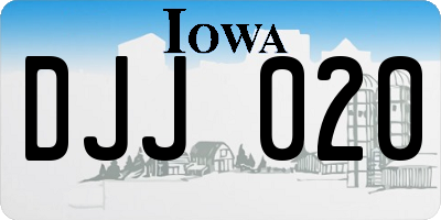 IA license plate DJJ020