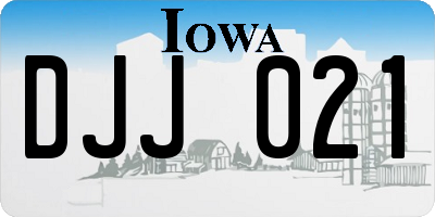 IA license plate DJJ021