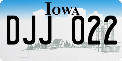 IA license plate DJJ022