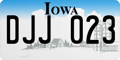 IA license plate DJJ023