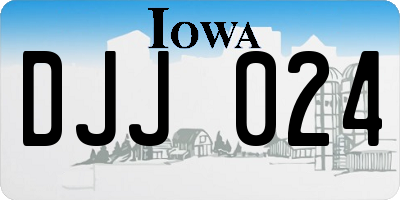 IA license plate DJJ024