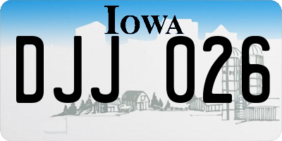 IA license plate DJJ026