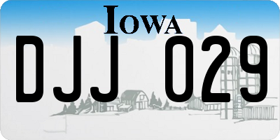 IA license plate DJJ029