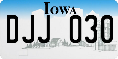 IA license plate DJJ030