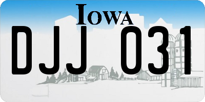 IA license plate DJJ031