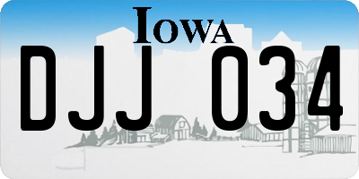 IA license plate DJJ034
