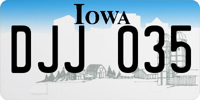 IA license plate DJJ035