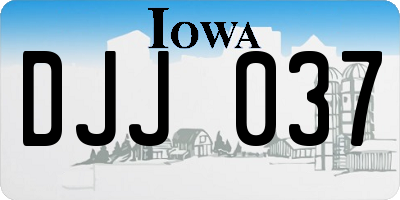 IA license plate DJJ037