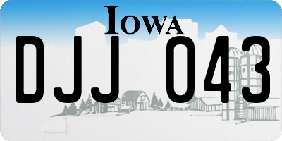 IA license plate DJJ043