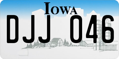 IA license plate DJJ046