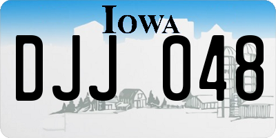 IA license plate DJJ048