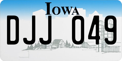 IA license plate DJJ049