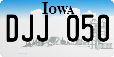 IA license plate DJJ050