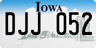 IA license plate DJJ052