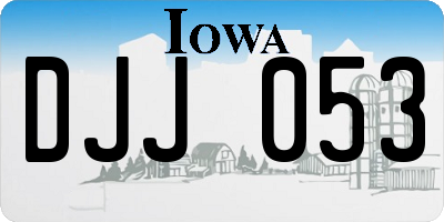 IA license plate DJJ053