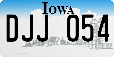 IA license plate DJJ054