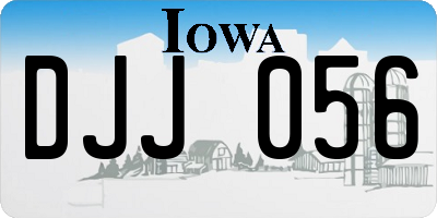IA license plate DJJ056
