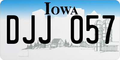 IA license plate DJJ057