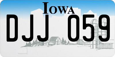 IA license plate DJJ059