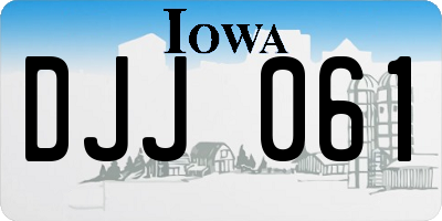 IA license plate DJJ061