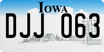 IA license plate DJJ063