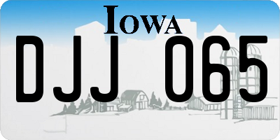 IA license plate DJJ065