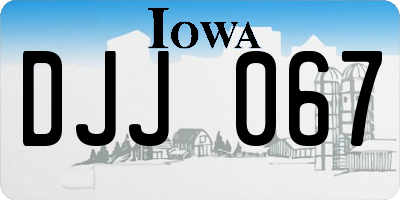 IA license plate DJJ067