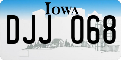 IA license plate DJJ068