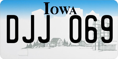 IA license plate DJJ069