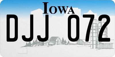 IA license plate DJJ072