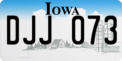 IA license plate DJJ073