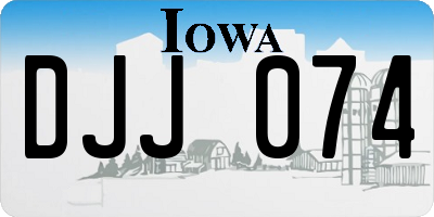 IA license plate DJJ074