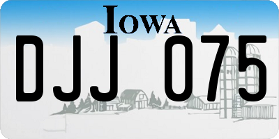IA license plate DJJ075