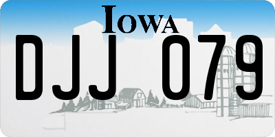 IA license plate DJJ079