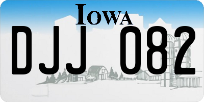 IA license plate DJJ082