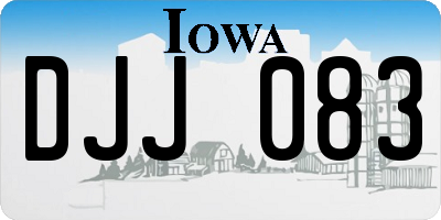 IA license plate DJJ083