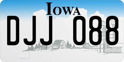 IA license plate DJJ088