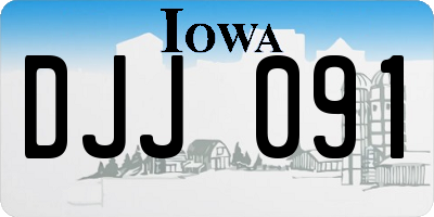 IA license plate DJJ091