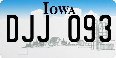 IA license plate DJJ093