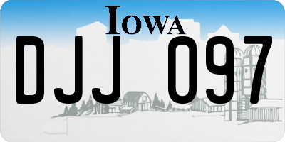 IA license plate DJJ097