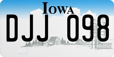 IA license plate DJJ098