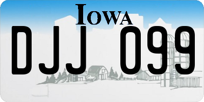 IA license plate DJJ099